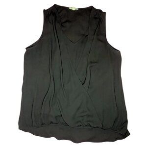 Pelione Black Layered V-Neck Tanktop - L